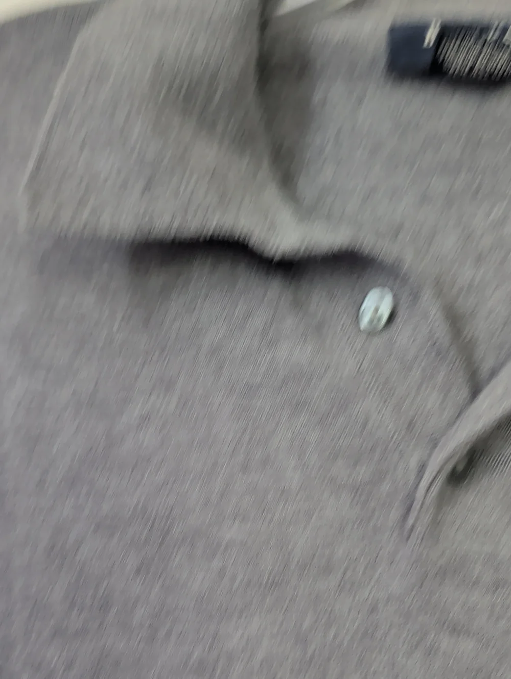 Brooks Sport Sweater Shirt Gray V-Neck 1/4 button Cotton Knit Long Sleeve Polo